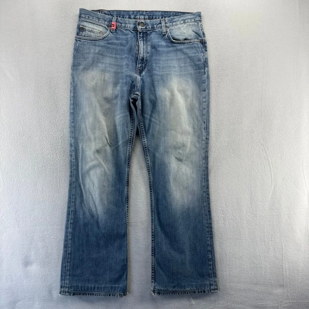 Vintage Banana Republic Jeans Men's 35x32 Blue Bootcut Faded  Baggy Skater y2k